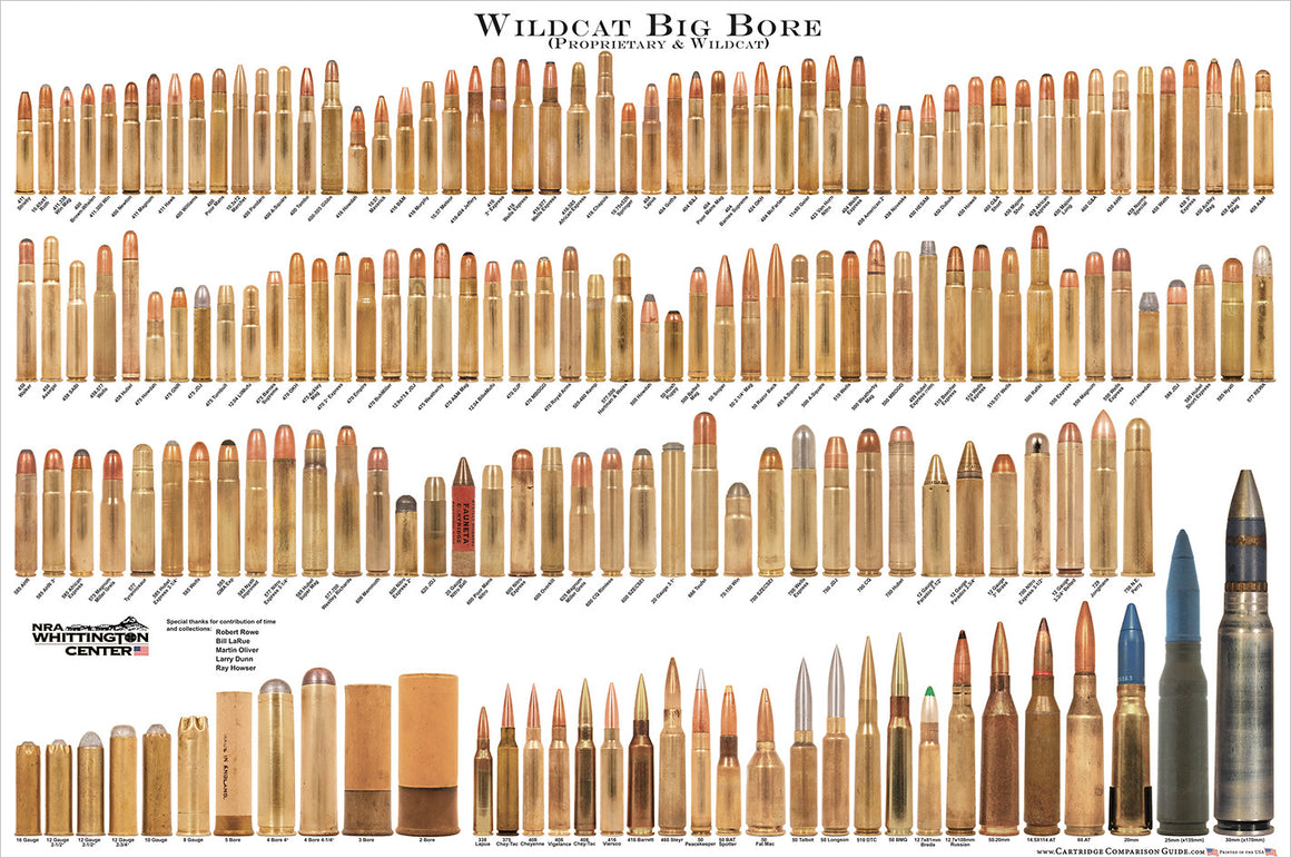 Rifle Ammunition Sizes Comparison Chart